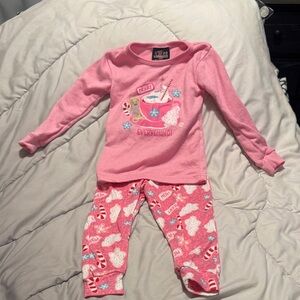 Pink Kids XMAS Pajamas Set